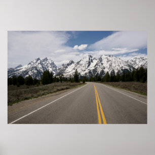 Poster Road to the Teton Mountain Range