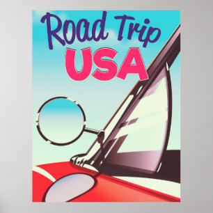 Póster Road Trip USA