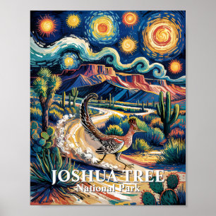 Poster Roadrunner de Joshua Tree Van Gogh Noite Personali