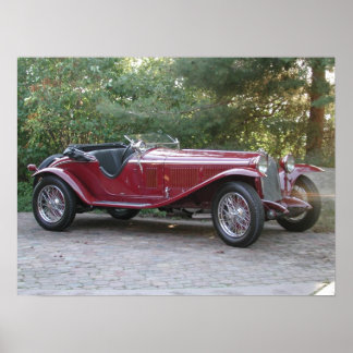 Póster Roadster Alfa Romeo 1750, 1929