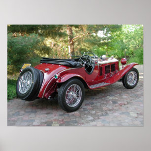 Poster Roadster Alfa Romeo 1750, 1929