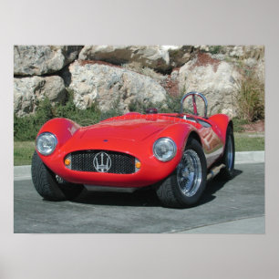 Póster Roadster Maserati A6GC5 1955