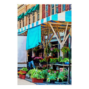 Póster Roanoke VA - Caminhão Flor Descarregando