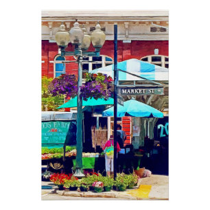 Póster Roanoke Va - Rua do mercado