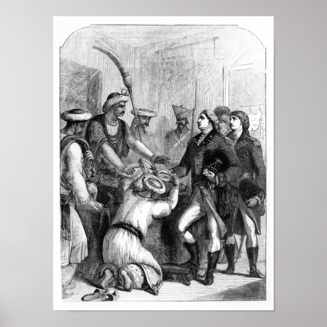 Póster Robert Clive Recebendo o 'Diwani' de Bengala (Frente)