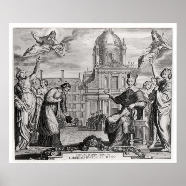 Póster Robert de Sorbon e Cardeal Richelieu (Frente)