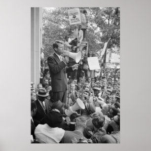 Póster Robert F. Kennedy no discurso da reunião do NÚCL