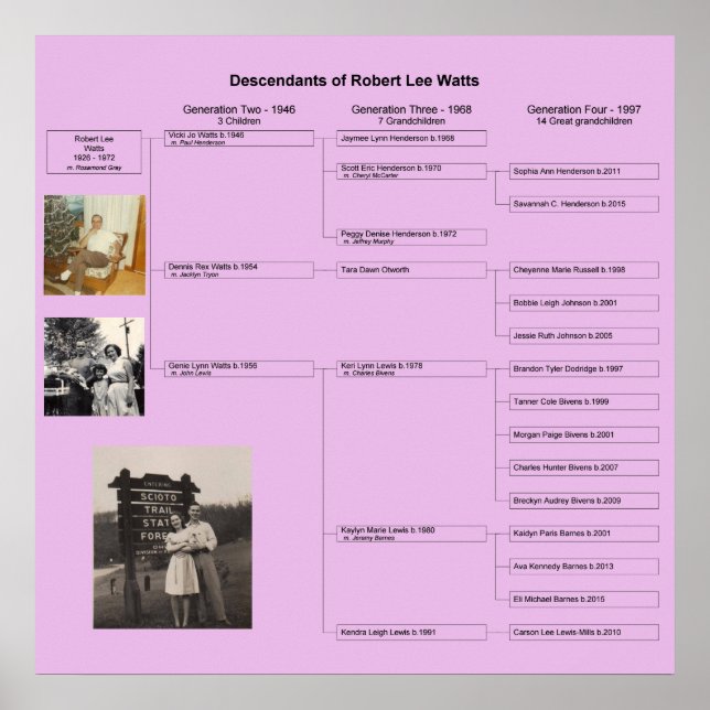 Poster Robert Family Chart (Frente)