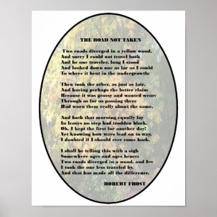 Poster Robert Frost "a estrada não tomada"