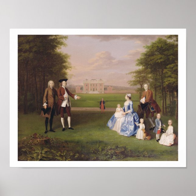 Póster Robert Gwillym de Atherton e sua Família, c.1745- (Frente)