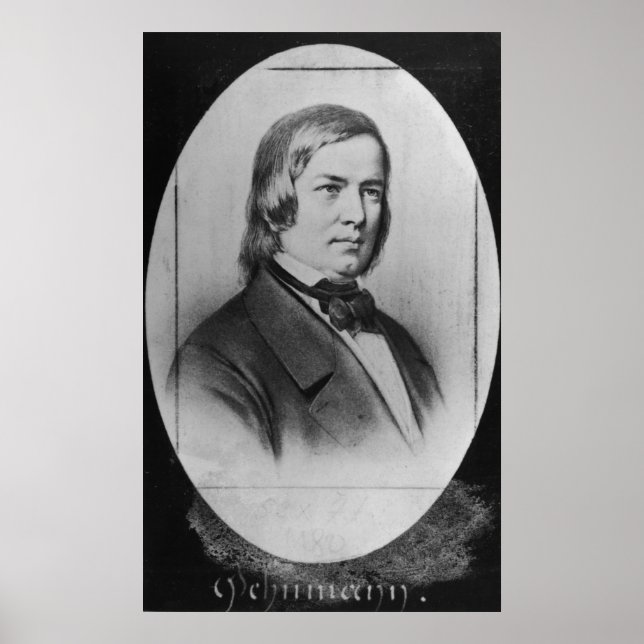 Poster Robert Schumann gravado numa fotografia (Frente)