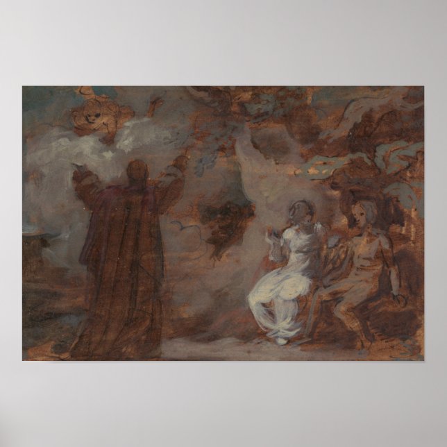 Poster Robert Smirke - Prospero Conjurando um Masque (Frente)