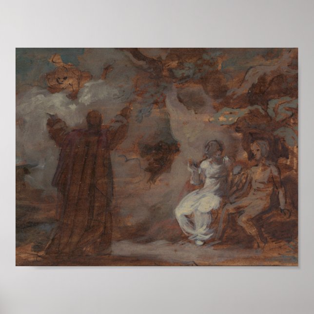 Poster Robert Smirke - Prospero Conjurando um Masque (Frente)