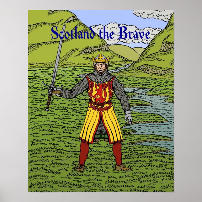 Póster Robert the Bruce Scotland the Brave (Frente)