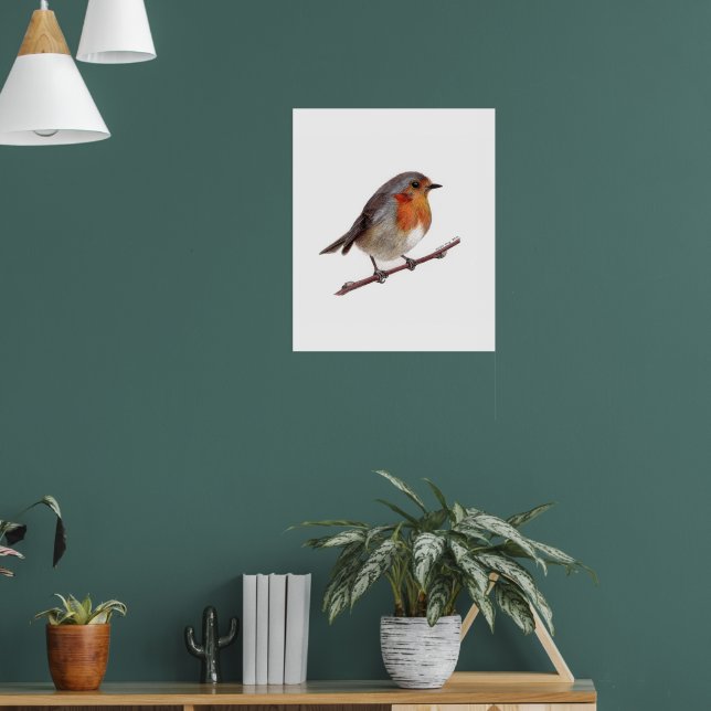 Poster Robin Bird (Erithacus Rubecula) (Sala de Estar 1)