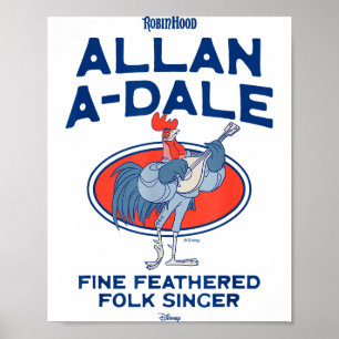 Poster Robin hood allan-a-dale cantor folk retrô