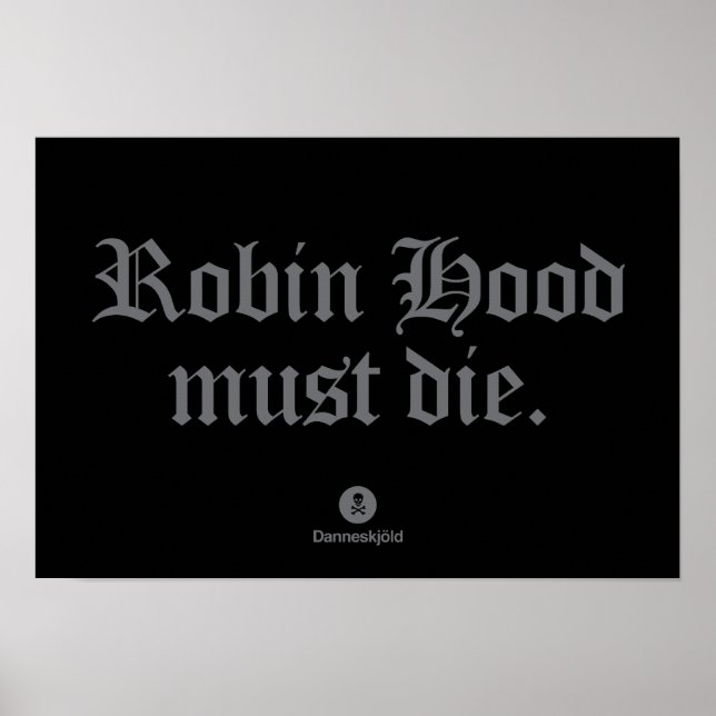 Póster Robin Hood deve morrer. (Frente)