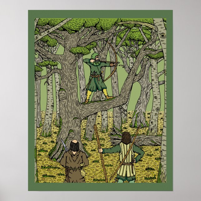 Póster Robin Hood na Floresta Sherwood (Frente)