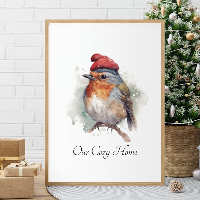 Poster Robin Winter Delight, custom (Criador carregado)