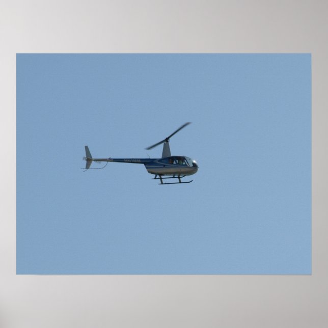 Poster Robinson R44 Helicóptero Raven II. (Frente)
