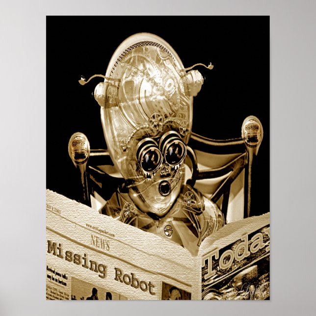 Poster Robô ausente (Impressão) (Frente)