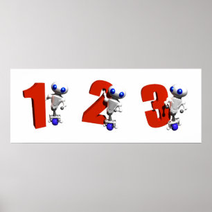 PÓSTER ROBÔ COM NÚMEROS
