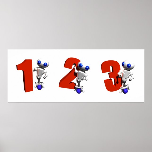 PÓSTER ROBÔ COM NÚMEROS (Frente)