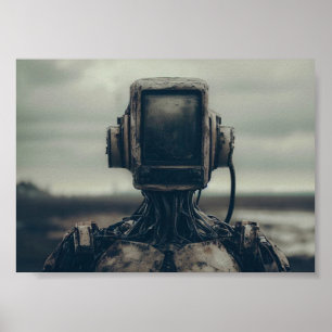 Poster Robô em Apocalyptic Wasteland