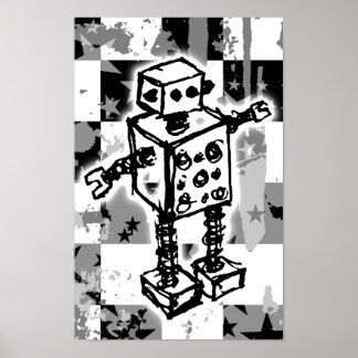 Poster Robô esboçado