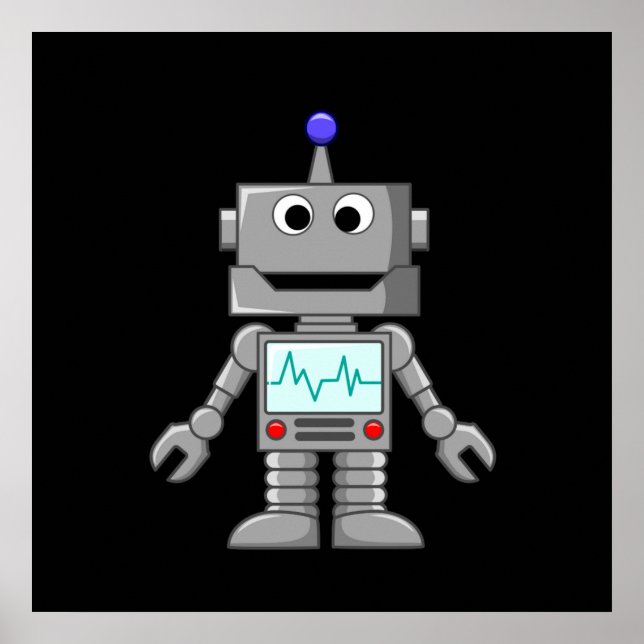 Póster Robô Feliz (Frente)