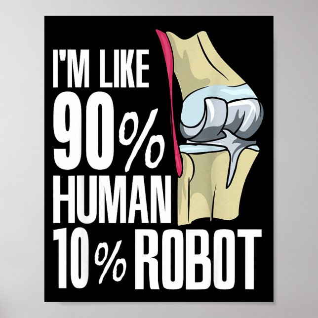 Poster Robô Humano Nova Cirurgia de Joelho Piada Joelho E (Frente)
