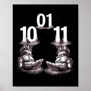 Poster robô mãos engraçadas 01 10 11 robo 