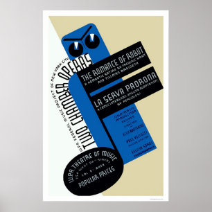 Póster Robô New York romance WPA 1938