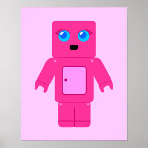 Poster Robô Rosa