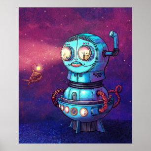 Poster Robô Submarino Matryoshka