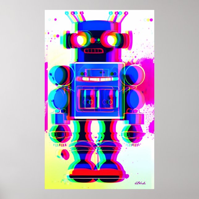 Poster Robô Suspeito Número 4 (Frente)