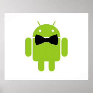Póster Robô verde formal do Android de Atire