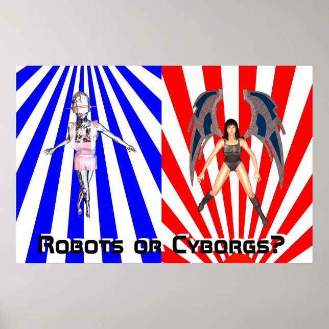Poster Robôs ou Cyborgs? (Frente)