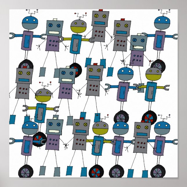 Póster Robôs, robôs, robôs! (Frente)