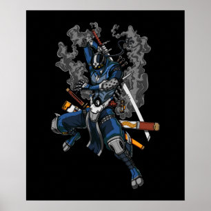 Poster Robot Ninja Samurai Warrior Artes Marciais