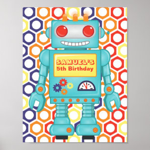 Póster Robot Themed Party