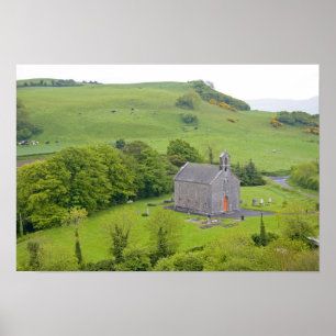 Poster Rocha de Dunamase, Irlanda. Vistas de e ao redor
