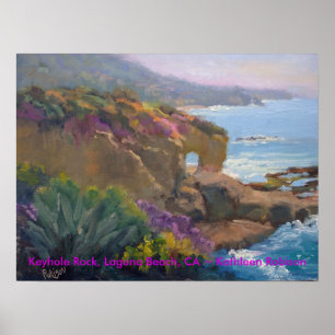 Póster Rocha do buraco da fechadura, Laguna Beach, ~