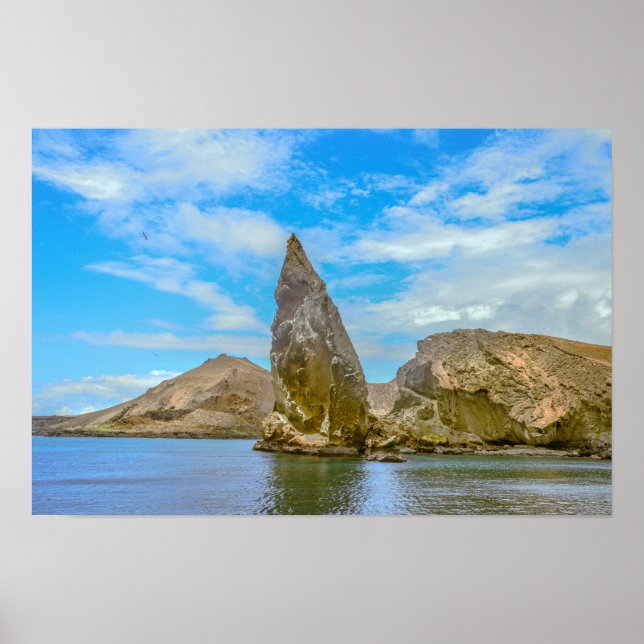 Poster Rocha Pinnacle, Ilha Bartolomé, Ilhas Galápagos (Frente)