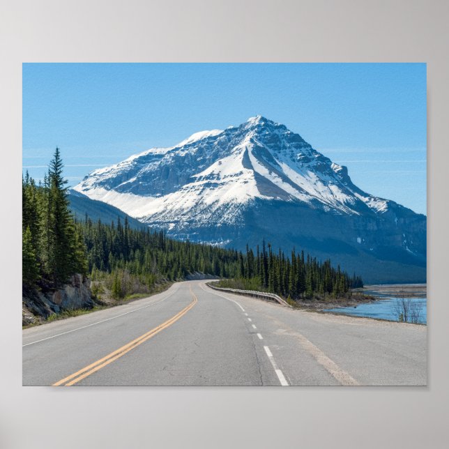 Poster Rochas Canadenses - Rodovia Icefields Parkway 93 (Frente)