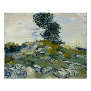 Póster Rochas com Carvalho, Pintura a Óleo de Van Gogh