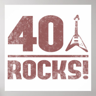 Póster Rochas do aniversário de 40 anos