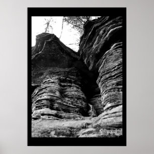 Póster Rochas dos Dells de Wisconsin