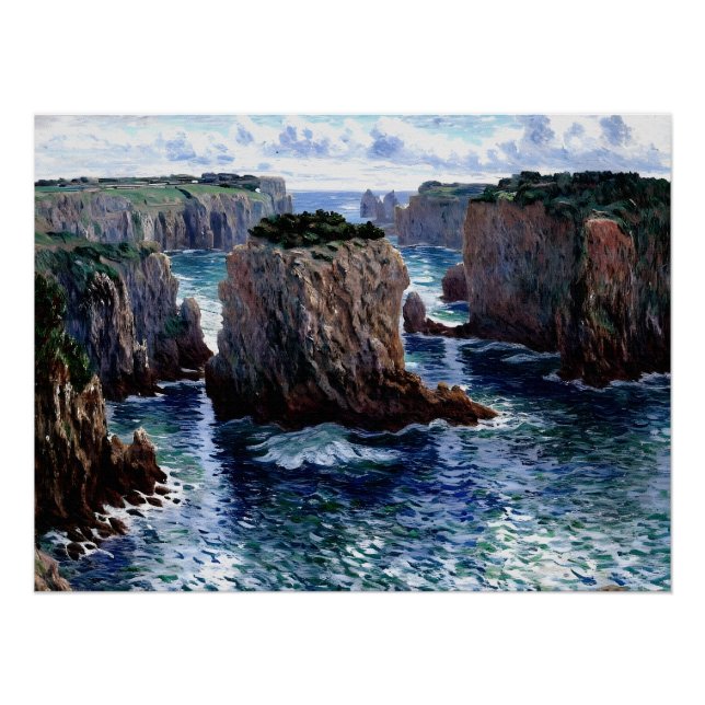 Póster Rochas em Port-Goulphar, Belle-Île (Frente)