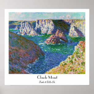 Póster Rochas no Belle-Ile Claude Monet